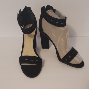 Bar III Black Suede Sandal Strappy Size 7